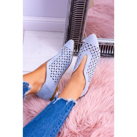 Lu Boo Modré semišové dámské nazouvací boty Synthia modrý 2