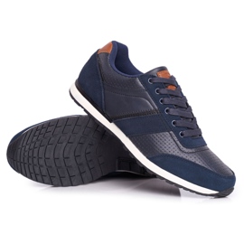 EVE Pánské sportovní boty Redox Leather Navy Blue námořnická modř 1