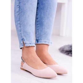 Lu Boo Růžové semišové balerínky ve Spitz Rhinestones Macron růžový 1 Lu Boo Růžové semišové balerínky ve Spitz Rhinestones Macron růžový 1