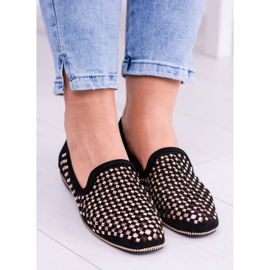 Lu Boo černé prolamované baleríny Lordsy Brads Carmar černá 1