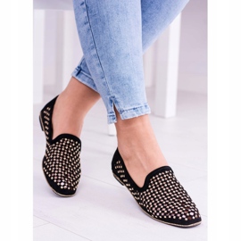 Lu Boo černé prolamované baleríny Lordsy Brads Carmar černá 2