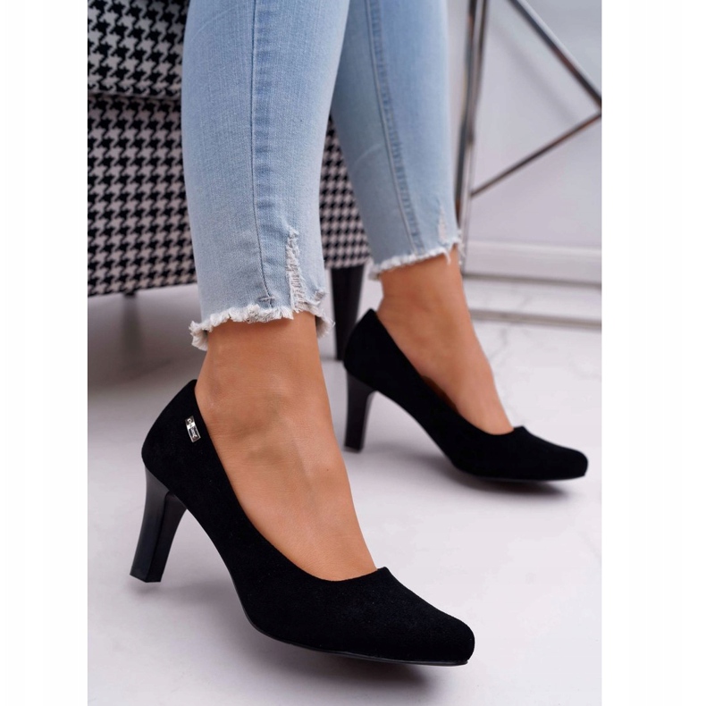 Dámské lodičky Sergio Leone Black Suede Orsola černý 1
