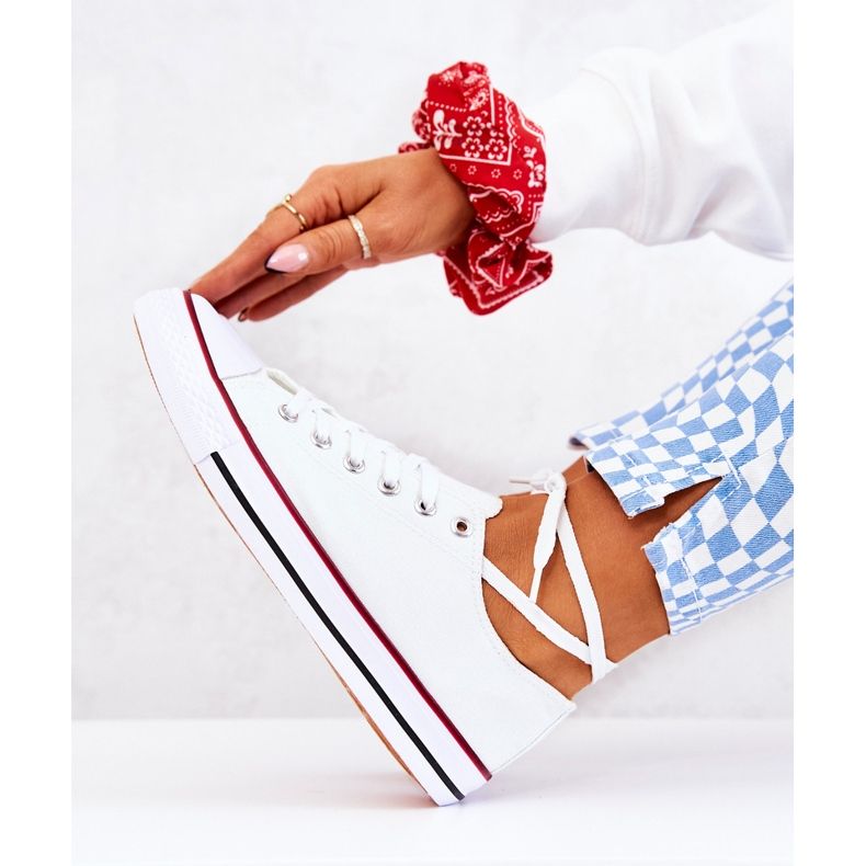 PS1 Bílé dámské klasické tenisky Omerta bílý 1