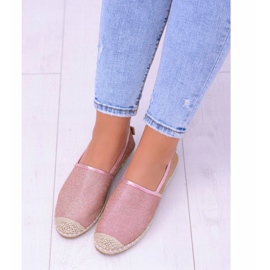 Lu Boo Dámské espadrilky Slip On Glitter Růžové zlato Miravet růžový 2 Lu Boo Dámské espadrilky Slip On Glitter Růžové zlato Miravet růžový 2