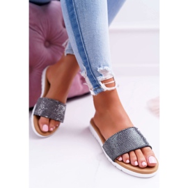 Dámské černé pantofle Lu Boo s flitry Dobroty černá 1