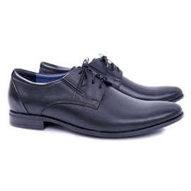 Bednarek Polish Shoes Pánské brogues Bednarek Elegantní kožené společenské boty černé Franko černý 1