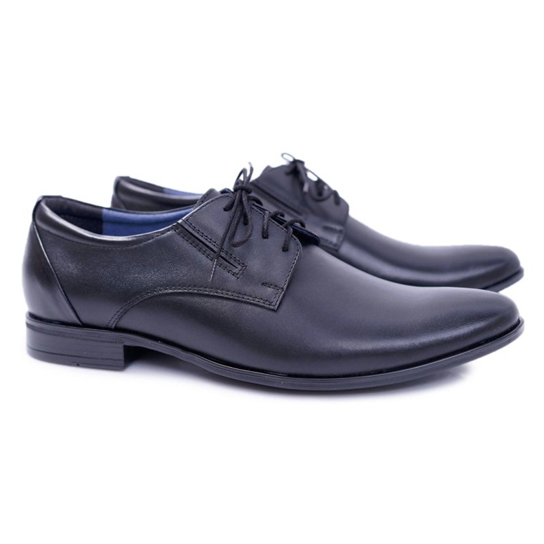 Bednarek Polish Shoes Pánské brogues Bednarek Elegantní kožené společenské boty černé Franko černý 1