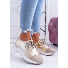 Lu Boo Dámské zlaté sportovní boty Madoni zlatý 1