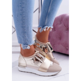 Lu Boo Dámské zlaté sportovní boty Madoni zlatý 2