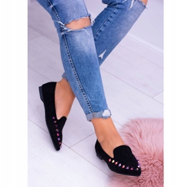 Lu Boo Black Lords Iridescent Jets Suede Spike černý 2