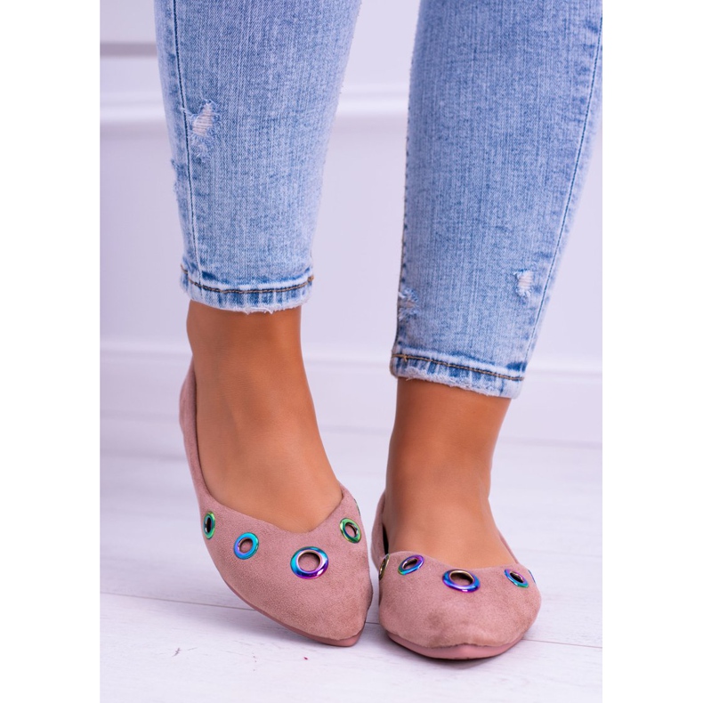 Lu Boo Růžová baletka v benzínových očkách Octavia Spitz růžový 2