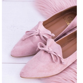 Lu Boo Pink Ballerina In Lordsy Spitz Suede Feliciano růžový 1