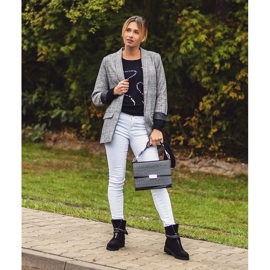 Lu Boo černé dámské boty se zapínáním na zip Rafell černá 1