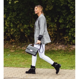 Lu Boo černé dámské boty se zapínáním na zip Rafell černá 2