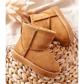 FRROCK Teplé dětské sněhule Khaki Gooby žlutá 1