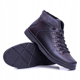 Pánské teplé kožené boty Neex Timmo Booties černá 4