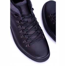Pánské teplé kožené boty Neex Timmo Booties černá 6