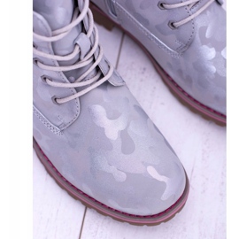 EVE Dětské šedé teplé dětské boty Trappers MoroStyle šedá 1