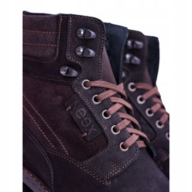 Pánské teplé kožené boty Neex Grigor černý 1