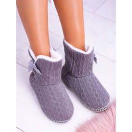 Vinceza Domácí šedé teplé dámské boty Duffy šedá 1