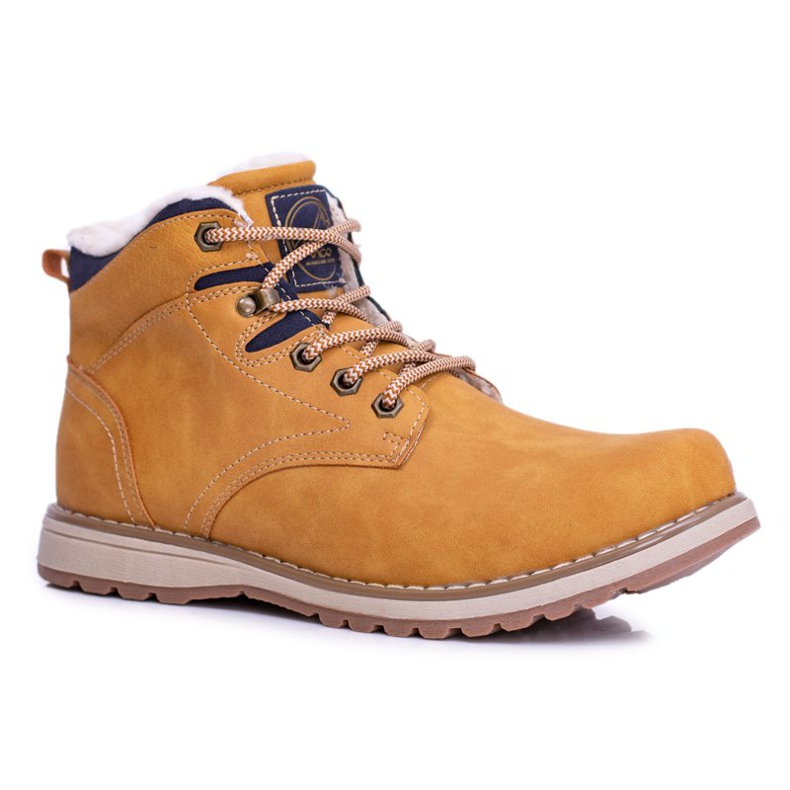 Vico Teplé pánské trekové boty s velbloudím nuss fleecem hnědý 1