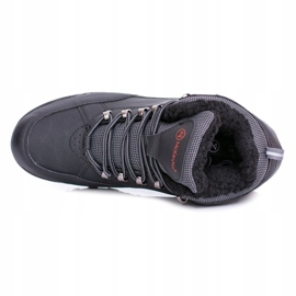 Mckeylor Černé pánské trekové boty s reflexním fleecem černá 4