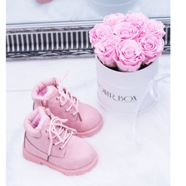 FRROCK Dětské zateplené kozačky Powder Pink Dexter růžový 1 FRROCK Dětské zateplené kozačky Powder Pink Dexter růžový 1