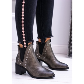 FRERY Dámské kozačky Jodhpur kozačky Nýty Savage šedá 2