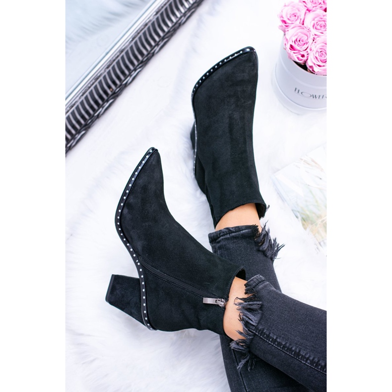 Deoni Dámské kožené boty se zapínáním na zip Black Sonoma černá 1