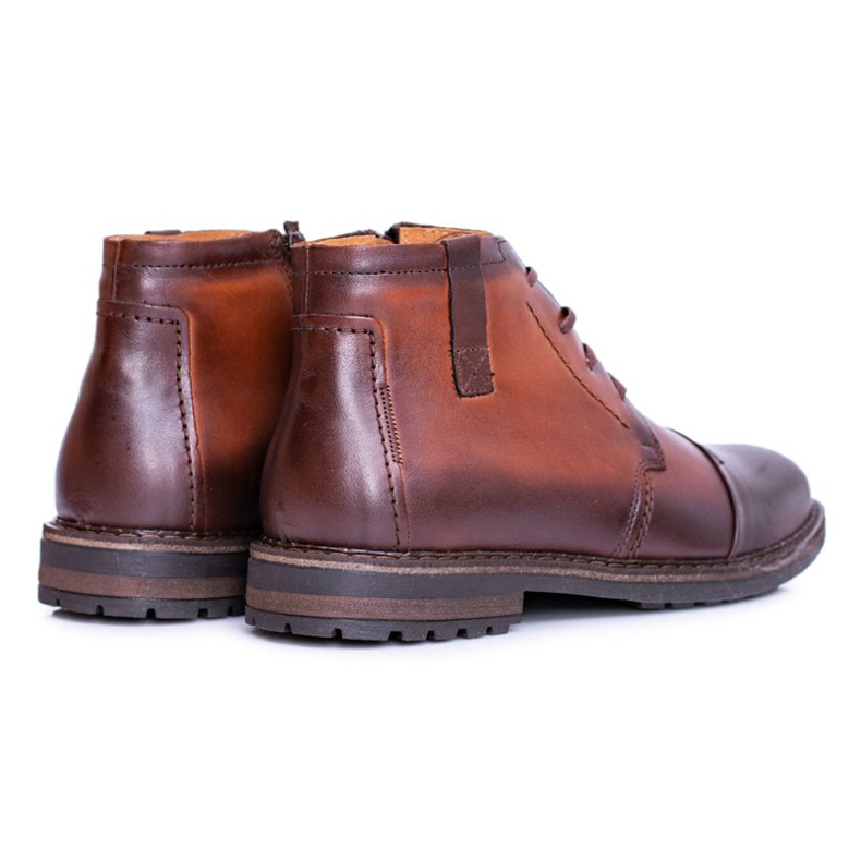 Joker Pánské boty Polské kožené boty Cognac Testo hnědý 2