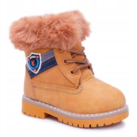 Dětské chlapecké boty s kožešinou Camel Cobi hnědý 1