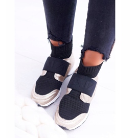 Dámské sportovní boty Lu Boo s ponožkou se zlatým třpytem Phantom černá vícebarevný žlutá 1