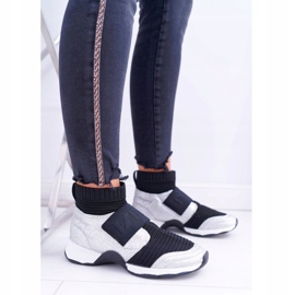 Dámské sportovní boty Lu Boo s ponožkou Silver Glitter Phantom černá šedá vícebarevný 2