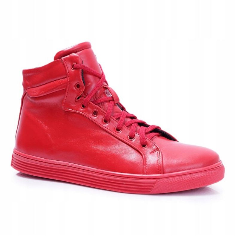 Bednarek Polish Shoes Pánské kožené tenisky Bednarek Red Edys červený 1