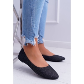 PS1 Dámské balerínky Glitter Black Fifi černý 1