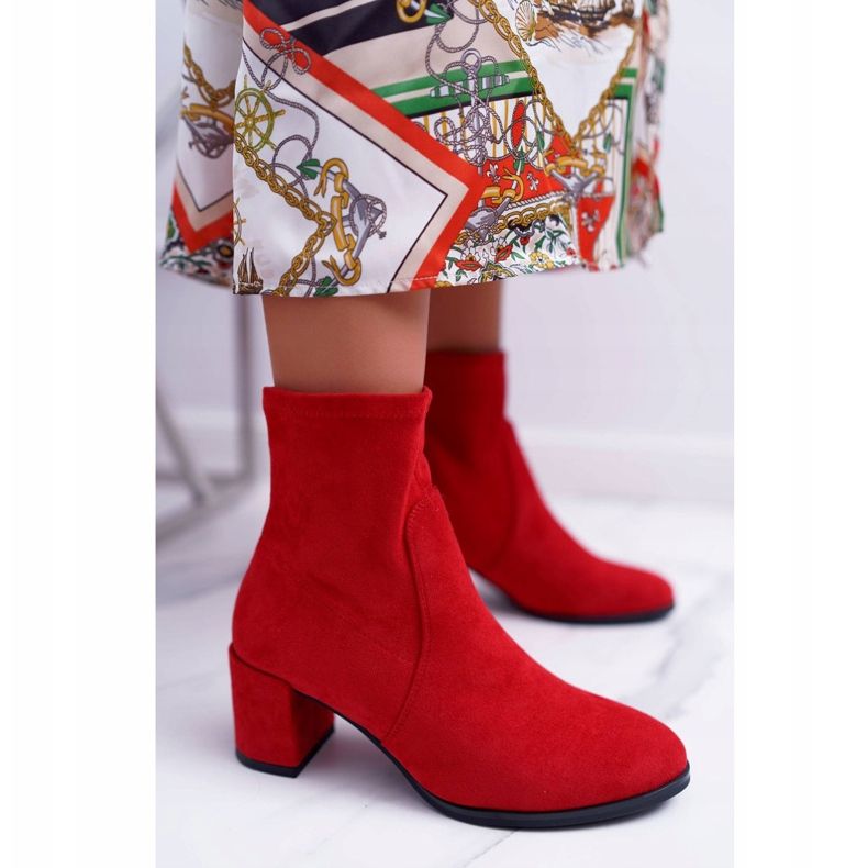 Dámské jarní boty na vysokém podpatku Sergio Leone Slip-On červené LikeStar červený 1