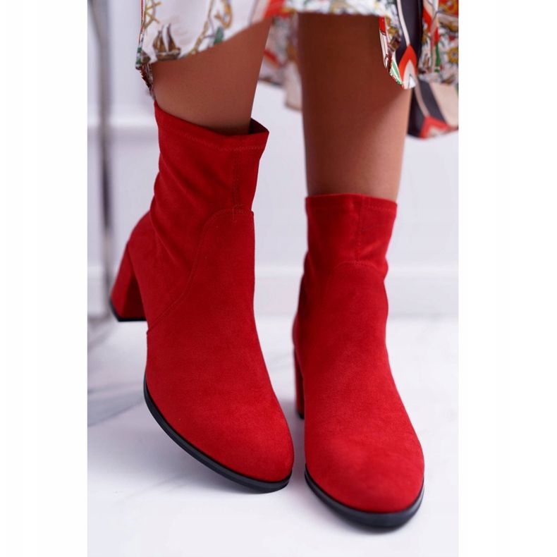 Dámské jarní boty na vysokém podpatku Sergio Leone Slip-On červené LikeStar červený 2