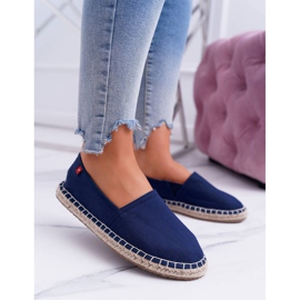 Dámské pletené podrážky Espadrilles Navy Blue Big Star DD274A151 námořnická modrá 2