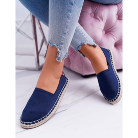 Dámské pletené podrážky Espadrilles Navy Blue Big Star DD274A151 námořnická modrá 1