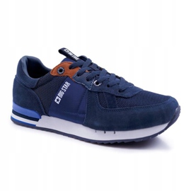 Pánské sportovní boty Big Star semišové kůže Navy Blue DD174321 námořnická modř 2