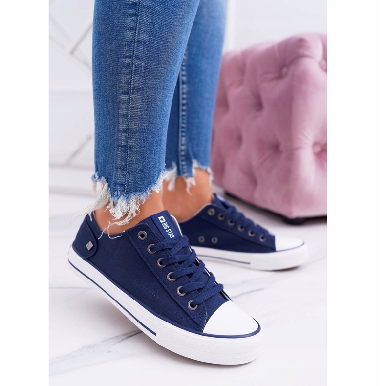 Dámské tenisky Big Star Rubber Toe Navy DD274335 modrý 2
