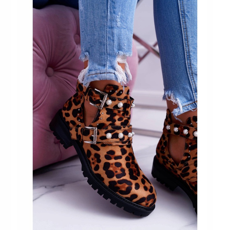 NFR Panther boty s výřezy Cadenza hnědý 2