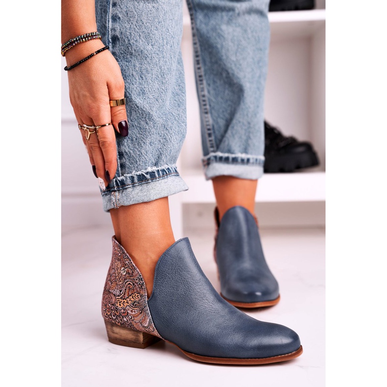 Dámské ploché boty Maciejka jarní kůže tmavě modrá 04091-27 modrý 2 Dámské ploché boty Maciejka jarní kůže tmavě modrá 04091-27 modrý 2