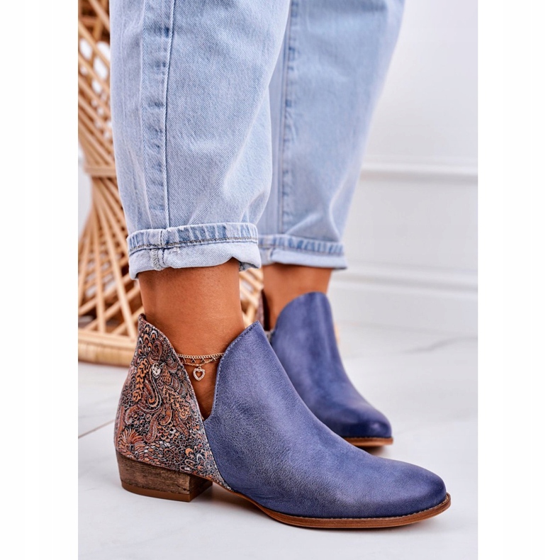 Dámské ploché boty Maciejka jarní kůže tmavě modrá 04091-27 modrý 1 Dámské ploché boty Maciejka jarní kůže tmavě modrá 04091-27 modrý 1