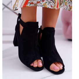 Vinceza Černé boty Sandály na baru s otevřenými prsty šedé černá 2 Vinceza Černé boty Sandály na baru s otevřenými prsty šedé černá 2