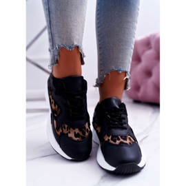 FRJ Dámské sportovní boty černé Leopard Mezeno černá 2