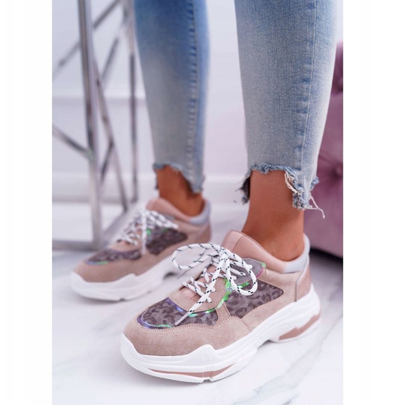 FC1 Dámská sportovní obuv na vysokém podpatku růžová Cabana růžový 2