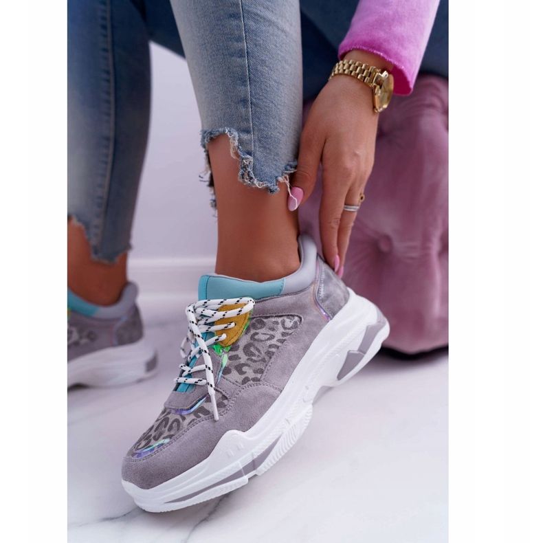 FC1 Dámská sportovní obuv na vysoké podrážce šedá Cabana 1