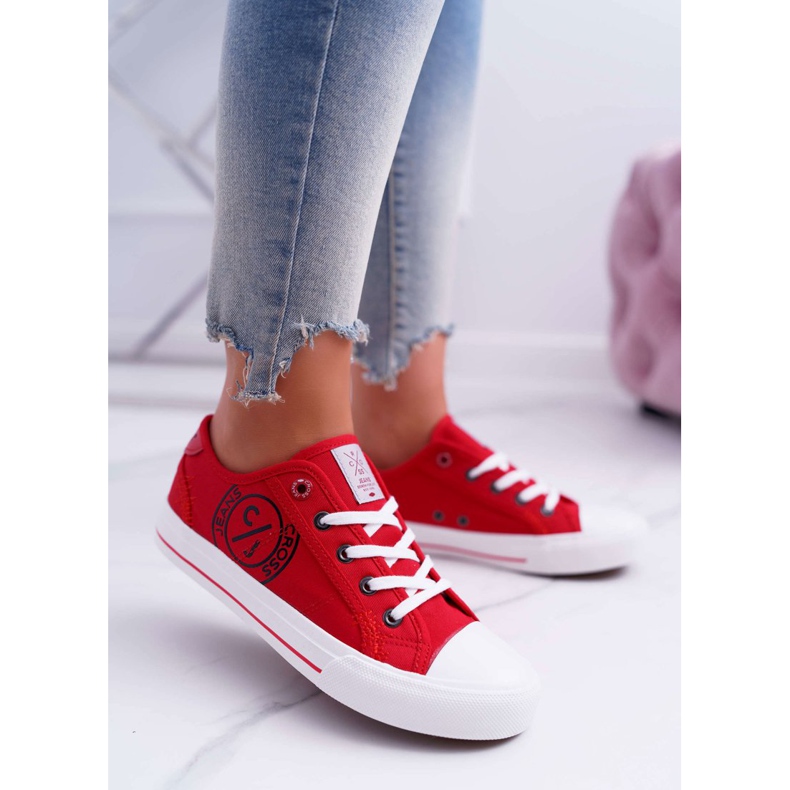 Dámské tenisky Cross Jeans červené DD2R4072 červený 1
