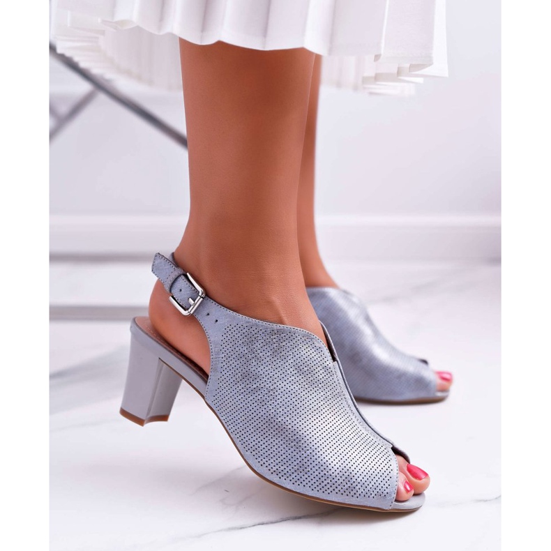 Dámské sandály na vysokém podpatku Sergio Leone SK800 Šedá Fanfara 1